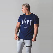 Camiseta fitness masculina, camiseta fitness para academia, musculação, moda casual de algodão 2024 - compre barato