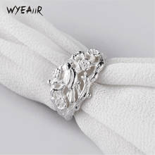 WYEAIIR Branches Bird Nest Sweet Fresh Literary Cute Fashion Wide Retro 925 Sterling Silver Female Resizable Opening Rings 2024 - buy cheap