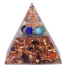 Tumbeelluwa conversor de energia de cristal, pirâmide orgonita, pedra de orgone, decoração da sorte para equilíbrio de chakra reiki 2024 - compre barato