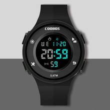 Relógio digital led masculino de luxo, à prova d'água com alça removível, minimalista 2024 - compre barato