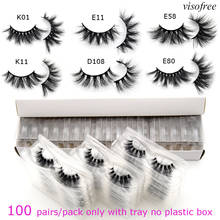 100 pairs/pack Visofree 3D 5D Mink Lashes wholesale Cruelty free makeup False Eyelashes  faux cils beauty eyelashes vendors 2024 - buy cheap