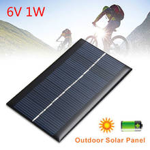 Painel solar de silicone policristalino, 6v, 1w, sistema com módulo para faça você mesmo, para bateria, módulo de carga de célula solar 2024 - compre barato