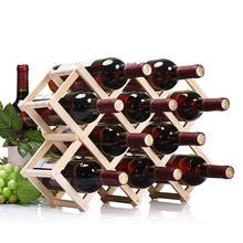 Collapsible Wooden Wine Racks Bottle Cabinet Stand Holders Wood Shelf Organizer Storage Bar Display Folding Rack Bottle Holders 2024 - buy cheap