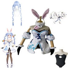 VTuber Usada Pekora Wigs Braids Hololive Fantasy Bunny Girl Ear Cosplay Cosplay Costumes Halloween Party Outfit All set 2024 - buy cheap