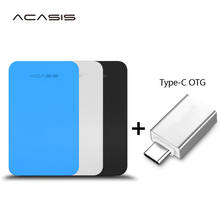 Acasis-hd externo portátil original 2.5 '', disco rígido portátil, usb3.0, disco rígido de alta velocidade para pc/mac, interface tipo-c, android, telefone móvel 2024 - compre barato