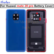 Cubierta de batería para Huawei mate 20 pro, Panel trasero para Huawei mate 20 pro, LYA-L09 LYA-L29 para cristal de puerta trasera, carcasa + lente de cámara 2024 - compra barato