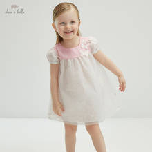 DB16619-vestido floral de dibujos animados para niña, vestido de fiesta de moda para niño, ropa infantil de lolita 2024 - compra barato