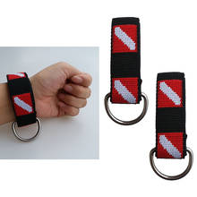 2 pces ajustável mergulho correia de pulso cinta pendurado pulseira 35x2.5cm 2024 - compre barato