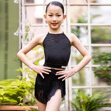 New Latin Dance Tops For Kids Sleeveless Professional Rumba Tango Samba Cha Cha Dance Clothing Ballroom Dance Clothes DWY5553 2024 - buy cheap