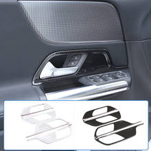 For Mercedes Benz B GLB Class W247 X247 B200 2019-2020 ABS Carbon Fiber Car Inner Door Handle Cover Trim Car Accessories 2024 - buy cheap