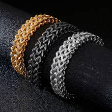 Silvercolor pulseira de motociclista masculina, bracelete de malha, dourado, 316l, com pingente, joia de corrente preta 2024 - compre barato