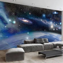 Papel tapiz Mural 3D personalizado de cualquier tamaño, hermoso planeta, Galaxia, paisaje, Bar, KTV, decoración de fondo, papeles de pared frescos 2024 - compra barato