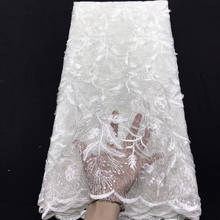 African lace fabric white guipure lace fabric 2021 high quality Nigerian cord lace fabric wedding dress J3660 2024 - buy cheap