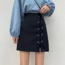 Skirts Women Mini Empire Solid Sexy Female Fashion Summer Leisure Korean Style Lace-up Simple Solid A-line Elegant Streetwear 2024 - buy cheap