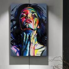 Colorful Woman Abstract Figure Canvas Painting Modern Posters and Prints Wall Art Picture for Living Room Home Decoration Cuadro 2024 - buy cheap