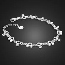 Pulseira de prata esterlina 100%, bracelete fofo de mickey para meninas, presente de joia fina de prata feminina 2024 - compre barato