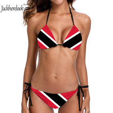 Женский купальник на бретельках jackhereluk, черный и красный цвет, Бразильское бикини, летняя пляжная одежда 2024 - купить недорого