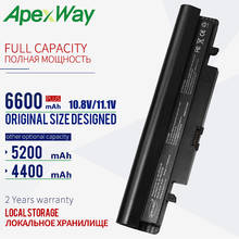Bateria de laptop apexway para samsung, n100, n143, n148, n150, n250, n260, embutido 2024 - compre barato