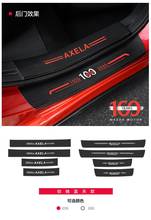 High-quality PU Plate Door Sill Welcome Pedal Car Styling Accessories 4pcs/set FOR Mazda 3 Axela 2014 2015 2016 2017 2018 2019 2024 - buy cheap