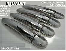 Высокое качество хромированная дверная ручка Крышка для Renault MODUS 2004-2007 Renault LAGUNA 2 2001 2002 2003 2004 2005 2006 2007 2024 - купить недорого