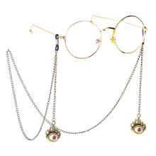 Cordón para gafas de sol con cuentas de perlas y conchas doradas, correa de soporte, cadena de cristal, accesorios 2024 - compra barato