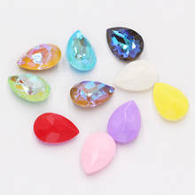 50PCS Mocha Fluorescent Shiny Rhinestones 4x6mm Glue On Nails Rhinestones Crystals K9 Glass Strass Fancy Stone DIY Accessories 2024 - buy cheap