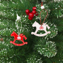 12 Uds. Árbol de manualidades/Corazón/adornos colgantes de estrellas de madera para fiesta de Navidad, ornamento de árbol de Navidad, decoración del árbol de Navidad, artesanía de madera 2024 - compra barato