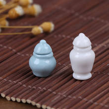 1 conjunto de potes de cerâmica com capa, brinquedos miniatura clássicos para crianças, branco, azul, para armazenamento de cozinha 2024 - compre barato