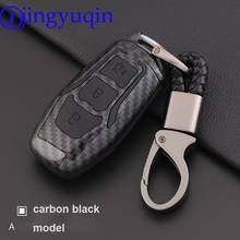 jingyuqin 3B Carbon Fiber Silicone Key Case Cover For Ford F-150 Mondeo Galaxy S-Max Explorer Ranger 2015 2016 2017 2018 2024 - buy cheap