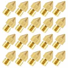 MK8 Nozzle for 3D Printer, 20Pcs M6 Thread Brass Extruder Head Hotend Nozzles 0.4mm fit 1.75mm Filament Makerbot Creality CR-10 2024 - buy cheap