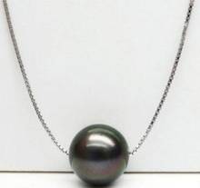 Free shipping HOT 10-11MM NATURAL SOUTH SEA GENUINE BLACK PEARL PENDANT NECKLACE 2024 - buy cheap