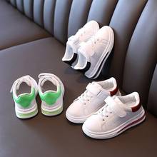 New Girls Boys Lace-Up Leather White Sneakers Toddler Little Big Kids Skate Shoes Brand Children's Leather School Shoes 2024 - buy cheap
