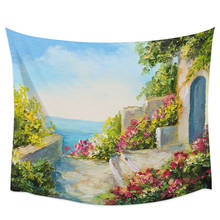 Landscape Painting Wall Tapestry Cover Beach Towel Picnic Yoga Mat Home Decoration 2024 - buy cheap