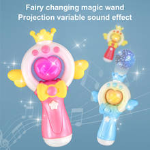 Varinha mágica com projeção luminosa para meninas, brinquedo de princesa com estrela 2024 - compre barato