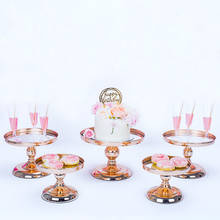Conjunto de soporte para mesa de boda, herramientas de decoración de 3-7 Uds., plateado, dorado, para cara de espejo, para barra de dulces 2024 - compra barato