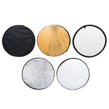 5 in 1 Collapsible Light Round Photography Reflector for Studio Multi Photo Portable 60cm/80cm reflector photographic equipment 2024 - buy cheap