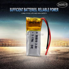 Batería recargable de polímero de litio LiPo, 3,7 v, 50mah, 360819, para auriculares, grabadora, bluetooth, Mp3, DIY, 1 ud. 2024 - compra barato