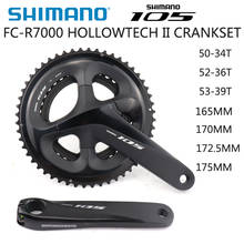 SHIMANO 105 FC R7000 HOLLOWTECH II CRANKSET 2x11S 50-34T 52-36T 53-39T 170MM 172.5MM 175MM Road Bike Chainwheel Optional BBR60 2024 - buy cheap