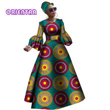 Autumn African Dresses for Women Print Dashiki Bazin Riche Dress Women Long Sleeve Party Dress Gown Plus Size WY2868 2024 - buy cheap