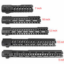 7/10/12/13.5/15 inch Aluminum alloy Free Float M-LOK Picatinny Handguard for Riflescope AR15 Series Gun with Steel Nut 2024 - купить недорого