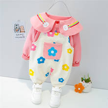 Baby Girls Clothing Sets Spring Rabbit Flower Cardigan Jacket Bib Pants Toddler Infant Clothing Children Clothes Kids Clothes 2024 - buy cheap
