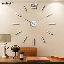 Muhsein New Arrival Quartz Wall Clocks Fashion 3D Clock Mute Movement Wall Sticker Clock Decor Living Room Office Free Shipping 2024 - buy cheap
