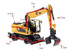 Excavadora de ruedas M318F a escala 1/50, modelo de camión fundido a presión, juguete de ingeniería 2024 - compra barato
