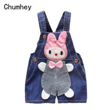 9M-3T Baby Girls Jeans Overalls Shorts Infant Toddlers Kids Denim Rompers Cute Rabbit Jumpsuit  For Summer Children Clothes 2024 - buy cheap