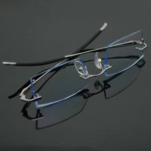 Mens eyewear prescription rimless eyeglasses Complete glasses Fashion Diamond Cutting Frameless Optical Professional Custom 59 2024 - buy cheap