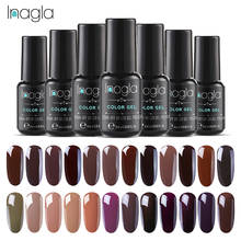 Inagla 36 Pure Color Brown Series Gel Polish Soak Off 8ml Long Lasting Need LED UV Lamp Glue Manicure Gel Varnish 2024 - buy cheap