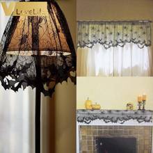 Halloween Decoration Lace Spider web Fireplace Mantle Scarf Lampshade Fireplaces Cloth Curtains 51x152cm 2024 - buy cheap