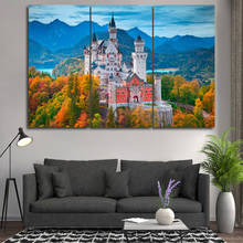 3 pcs HD Canvas Painting Neuschwanstein Castle Modern Home Decoration Living Room  Canvas Print Painting Wall Decor Picture 2024 - buy cheap