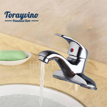 Torayvino-grifo cromado para lavabo de baño, columna de agua, mezclador de agua caliente y fría, rubinetto 2024 - compra barato