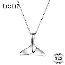 LicLiz Silver Color Mermaid Tails Pendant Necklace for Women 925 Sterling Silver Small Size Pendants Box Chain Jewelry LN0412B 2024 - buy cheap